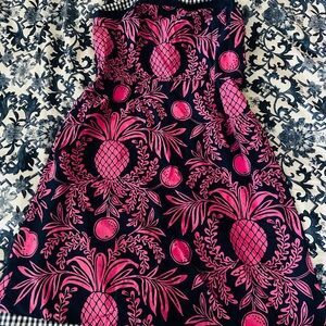 Pink and Black Pineapple Print Dress